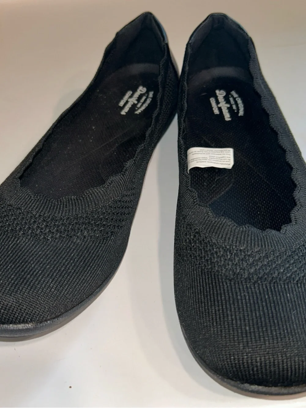 Dearfoams Comfort Knit Black Women’s Ballet Flat
